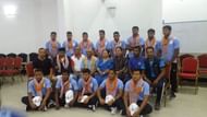 The farewell programme before the team's departure to Jakarta, Indonesia.